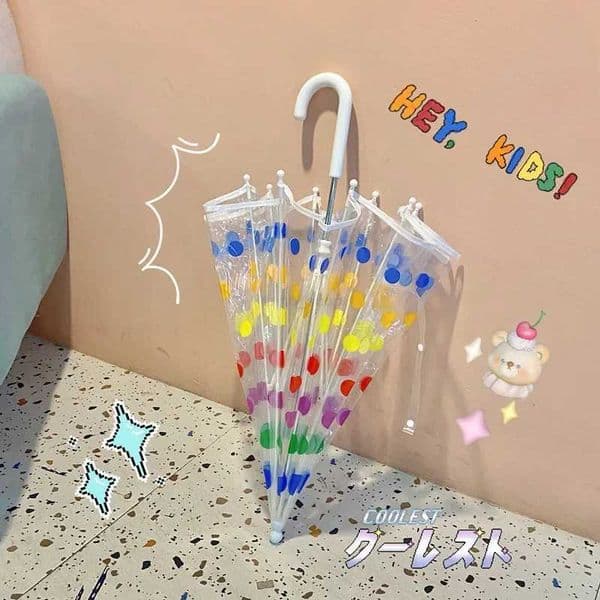 Baby Accessories Child Umbrella Arched Lightweight Transparent Outdoor Kids Umbrellas Go Out Rainproof Tool Infant Rain GearXJ240806