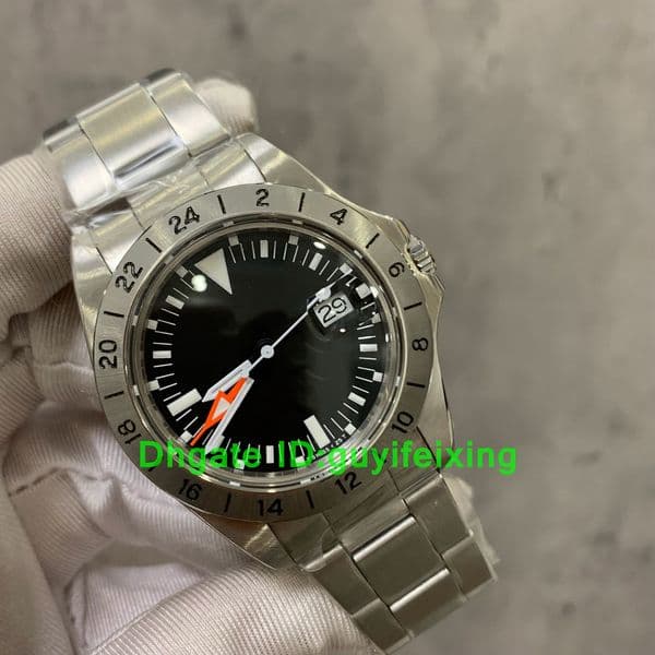 BP Factory Mens high quality Designer Watches Vintage 1655 39mm Black Dial Antique Automatic 2813 Movement Orange Hand Working Men's fashion GMT Wristwatches