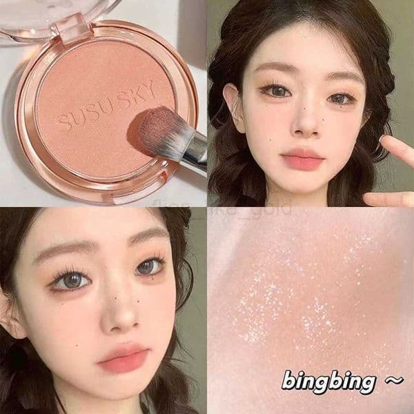 Powder blusher palette durable natural cheek contour coloring powder blusher mineral powder facial makeup matte pink contour shadow W240806