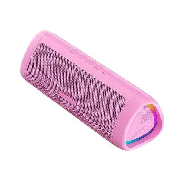 Pink speaker with high-definition sound portable wireless IPX5 waterproof up to 24 hours playback time TWS pairing BT5.3 suitable for home/party Z250304