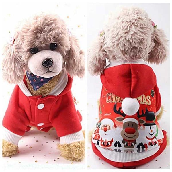 1PCS Christmas Dog Clothes New Year Pets Dogs Clothing For Small Medium Dogs Costume Chihuahua Pet Sweater Warm Dog Clothing Y240806