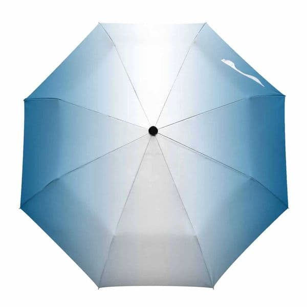 Blue And White Gradient Automatic Umbrella Travel Folding Umbrella Portable Parasol Windproof UmbrellasXJ240806