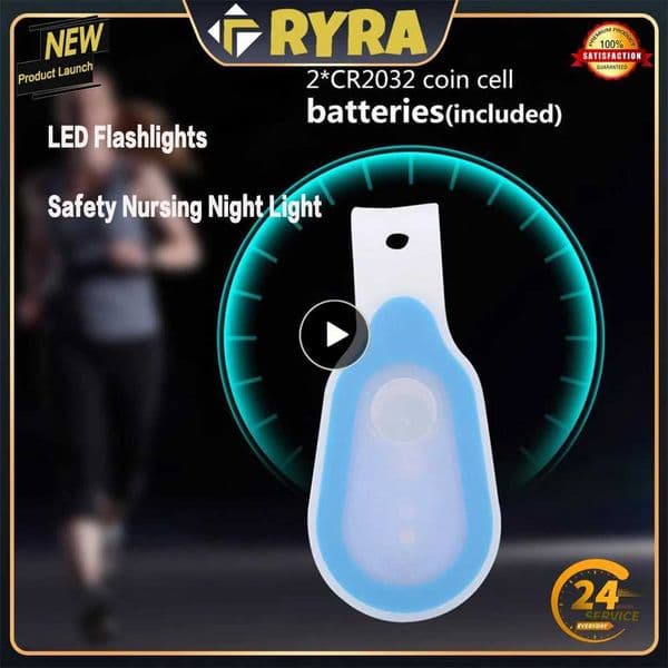 LED Flashlights Safety Nursing Night Light Hands Free Strong Magnetic Flashlight Waterproof Warning Light Clip Lamp For Running Y240731