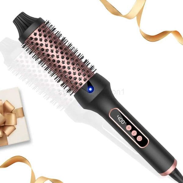 Heating Curling Comb Thermal Brush Professional Styling Round Brush Curling Iron Volumizing Hot Brush Anti Scalding Curling CombXJ240807