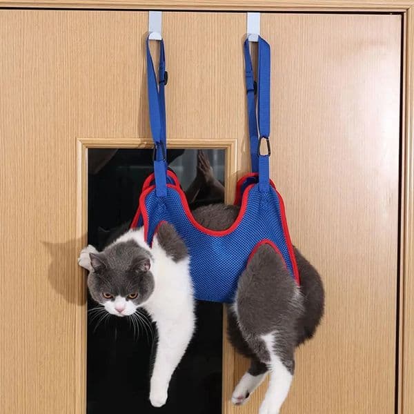 Dog Cat Grooming Nail Cutting Hammock Anti Scratch Fixed Bag Bath Trimming Restraint Bag Pet Beauty Hanging Supplies 240807