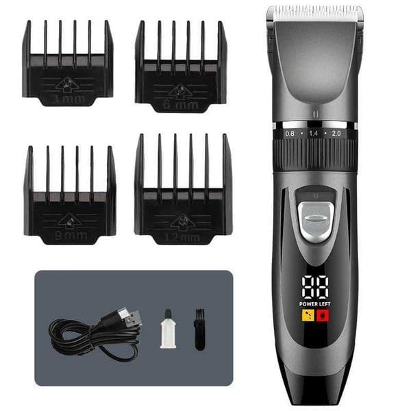 Electric hair clipper with digital display professional hair clipper for mens beard lithium battery W240806