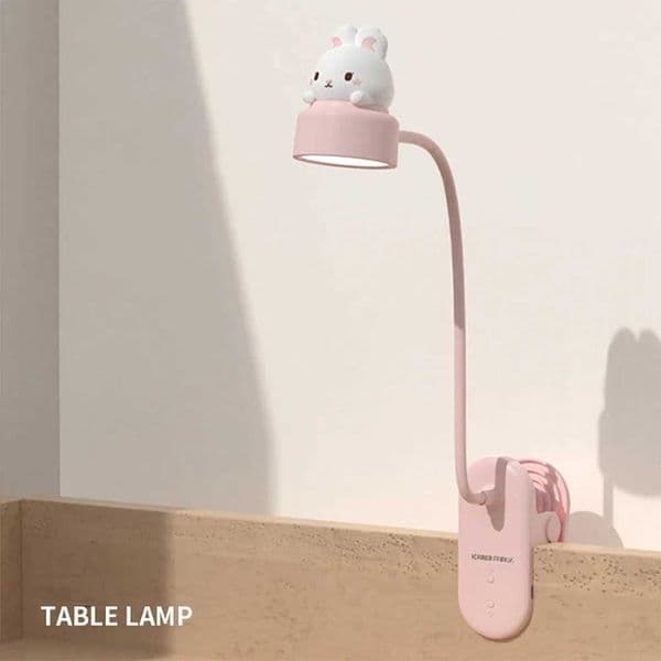 Portable LED desk lamp with clip on charging cartoon cute light used for learning reading light childrens atmospheric sleep light X241122