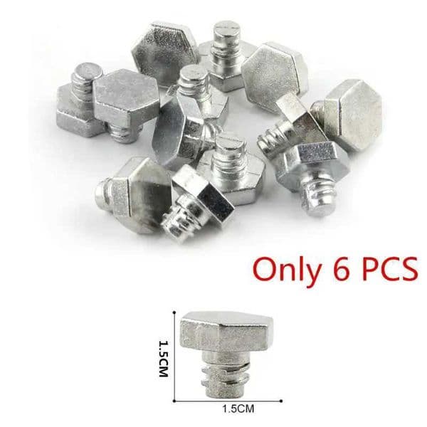 6 Pieces Spinning Tops Model Alloy Screw Enhance Spin Track Parts Model Parts Tools Metal Face Bolts Y240803