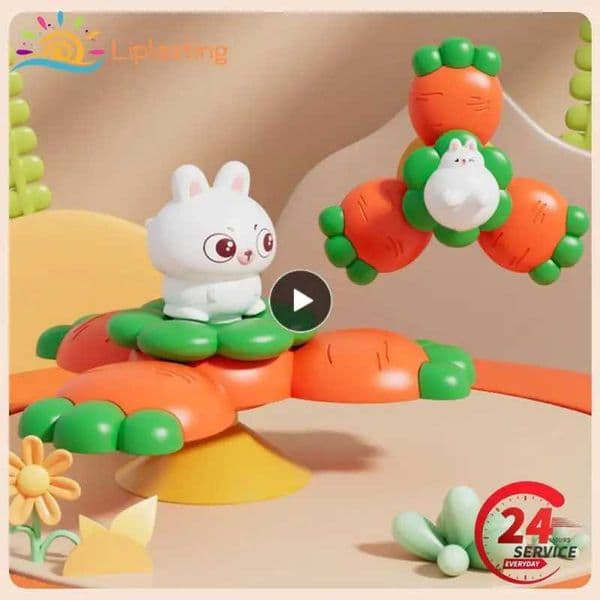 Fidget Spinner Toys Rotating Rattles Baby Teether Insect Suction Cup Spinning Top Toys for Children Relief Stress Baby Bath Toys Y240803