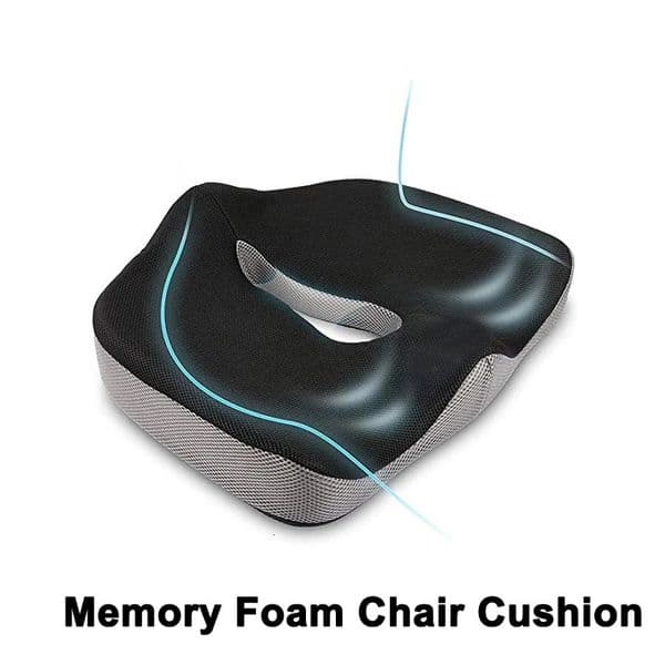 Coccyx Memory Foam Chair Orthopedic Pillow Office Seat Pad Hemorrhoid Treat Car Seat Big Cushion Relief Pain Tailbone Pillow 240806