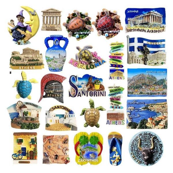 Europe Greece 3D Fridge Magnets Refrigerator Stickers Tourist Souvenir Decoration Articles Handicraft GiftsM240808