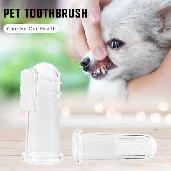 1/3/5 pieces of super soft pet finger toothbrush bad breath Tatar teeth care tools cat and dog silicone brush dog pet cleaning supplies 240807
