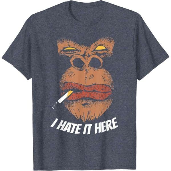 T shirt for Mens Womens I Hate It Here T-Shirt Shirts Tshirt Graphic Tee Casual Tops Clothes Short sleeve Free shipping