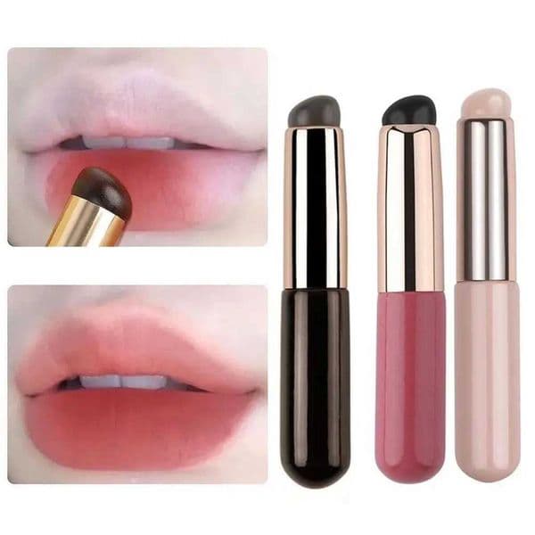 Upgrade Silicone Lip Brush With Cover Angled Concealer Brush Like Fingertips Q Soft Lipstick Makeup Brushes Round Head No Broken Y240807