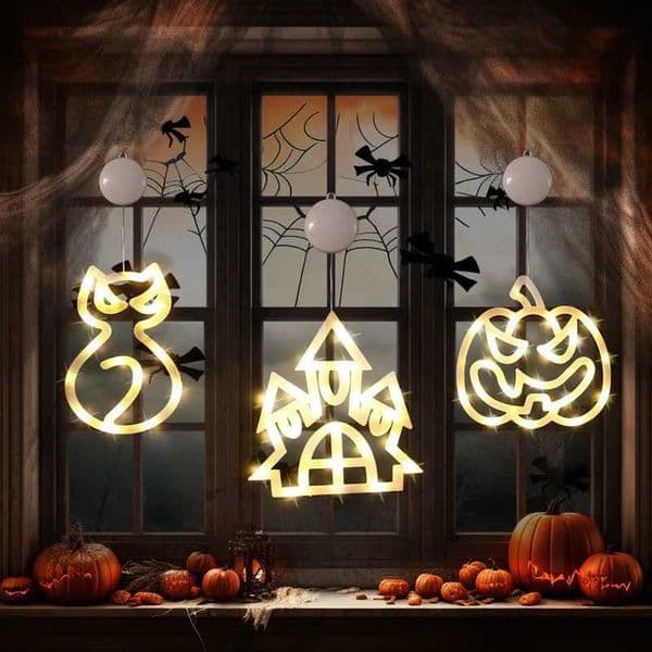 Halloween Lantern LED Red Hanging Lanterns Good Luck Pendant Lantern Party Decoration Y240807