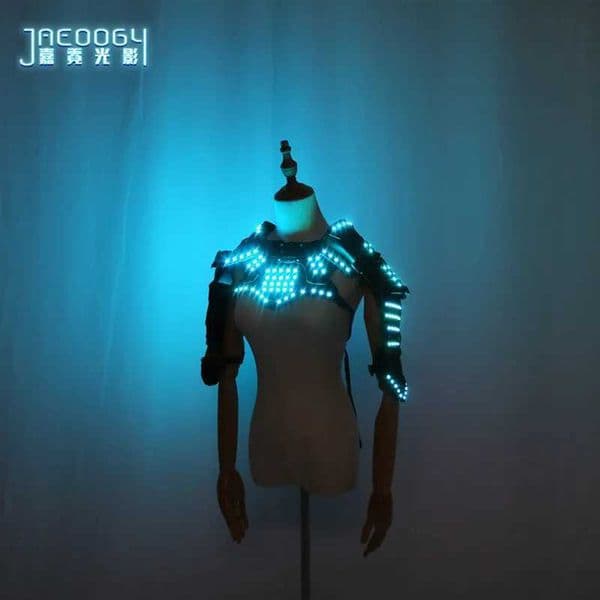 LED Luminous Clothing Night Stage Performance Party Bar Street Dance Props Halloween COSPLAY Fluorescent Vest Armor Y240807
