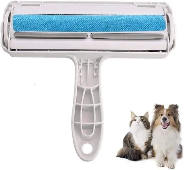 Reusable pet hair r roller brush adhesive on furniture clothing carpets or any surface 240807