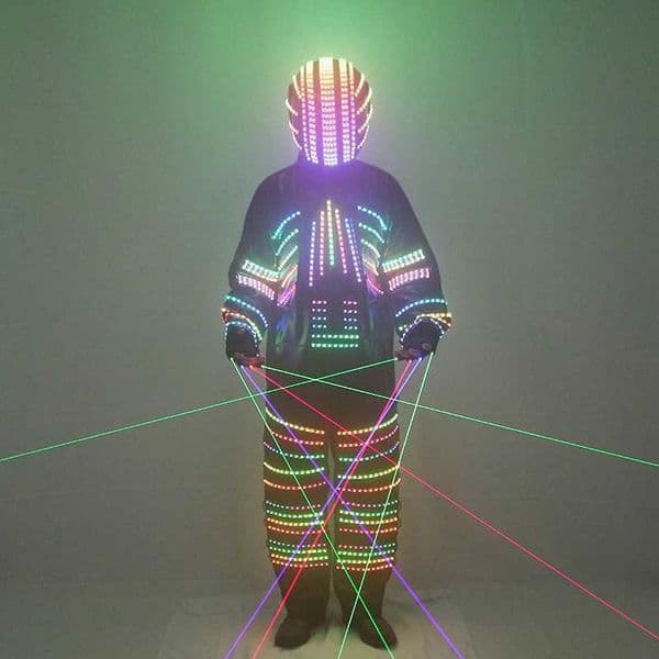 LED Colorful Flash Glow Clothing Bar Nightclub Stage Performance Fluorescent Helmets Laser Gloves LED Props Y240807