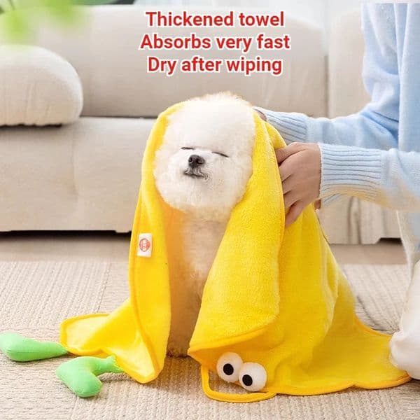 Quick drying dog and cat towels soft fiber absorbent pet easy to clean cute supplies 240808