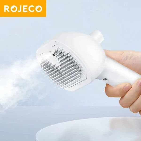 ROJECO Pet spray Hair Comb Professional Electric Hair Straightener Brush for Cat Pet Massage Comb Steam Brush for Hair Care 240807