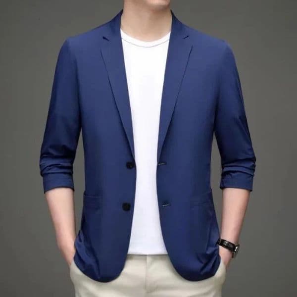 Sun Protection Clothing Men Ice Silk Lightweight Spring and Summer Thin Mens Blazer Jacket Smart Casual Male Suit Coat 240807