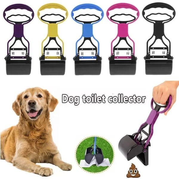 Pet potty spoon dog poop clip long handle jaw type outdoor animal feces cleaner picker excellent collector cleaning tool 240807