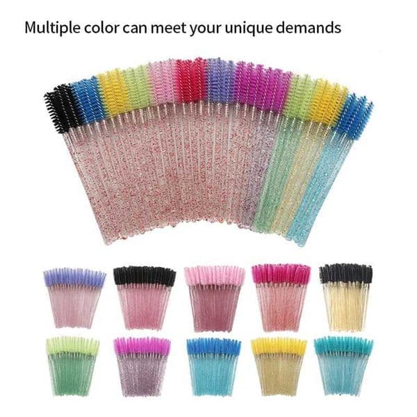 Wholesale Eyelash Extension Crystal Mascara Brush Disposable Eyelash Brush Brow and Lash Comb make up brushes Y240807