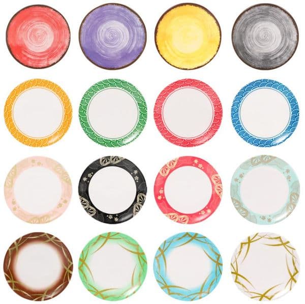 Japanese Food Sushi Melamine Dish Rotary Sushi Plate Round Colorful Conveyor Belt Sushi Serving Plates ni61