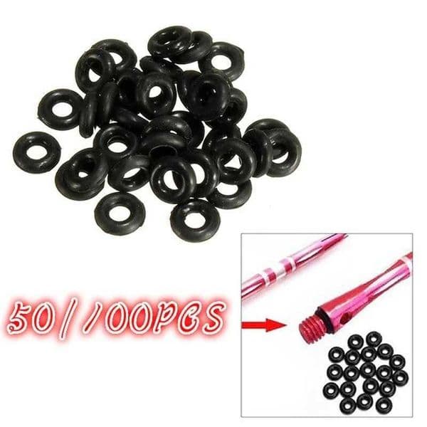 50/100 PCS Aluminum Dart Rod with Anti-skid Special Rubber Gasket Aluminum Rod Buqing Rubber O-ring Y240807