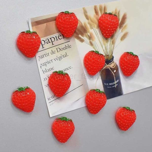 Strawberry Magnet Fridge Magnets Cartoon Creative Cute Message Board White Board Post-it Notes Post-it Notes Decorative MagnetXJ240809