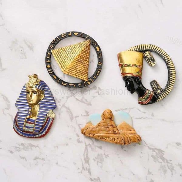 1PC Egypt Queen Pharaoh Pyramid Souvenir 3D Resin Magnetic Fridge Magnet Egyptian Tourist SouvenirXJ240809