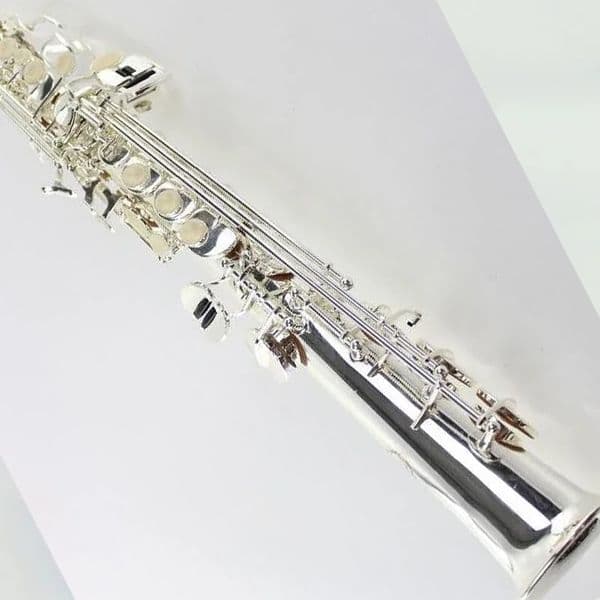 S-901 Integral Type Brass Soprano Saxophone Silver plated B Sax Soprano Professional Musical Instruments Mouthpiece