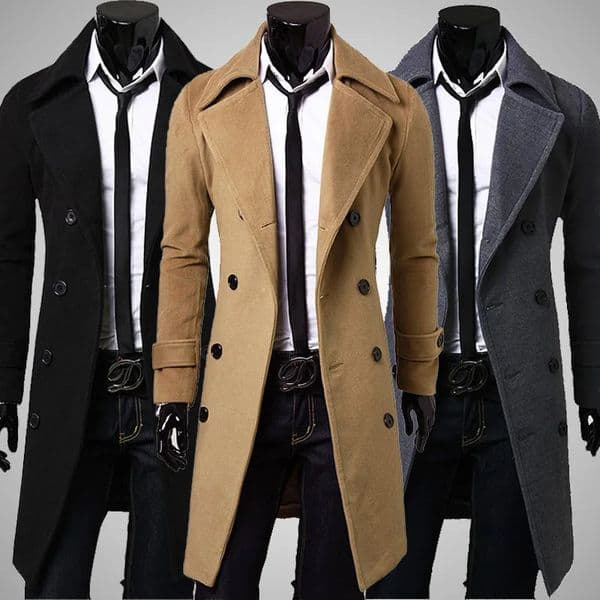 M4XL mens doublelayer Trench jacket medium length Trendy ultrathin casual 240808