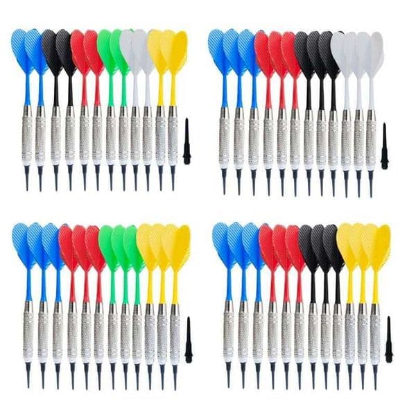12Pcs Soft Tip Darts with 100pcs Darts Tip Professional Indoor Plastic Tip Darts for Electronic Darts Board Accessories Y240807