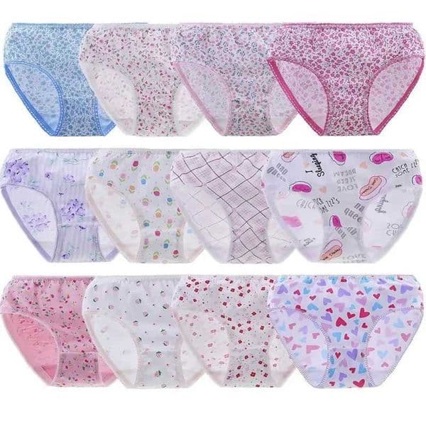 6 pieces of childrens short underwear girls underwear childrens cotton soft and thin underwearW240715