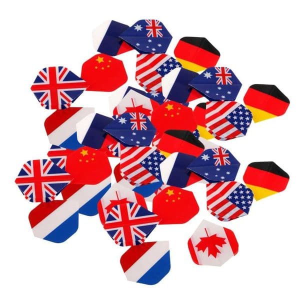 40 Pieces Durable Extra Strong Standard Dart Flights Darts Accessory - 8 Kinds of Flag Design Y240807
