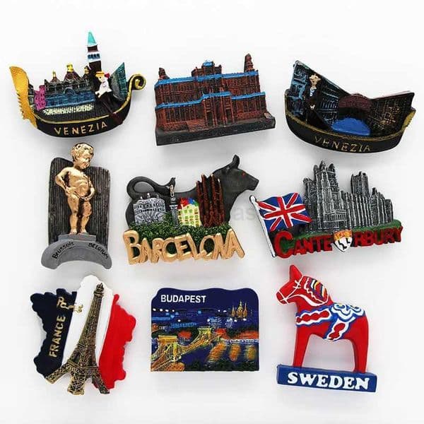 3d fridge magnet barcelona Eiffel Tower Budapest England Belgium urine boy World tourism souvenir home decoration collection gifXJ240809