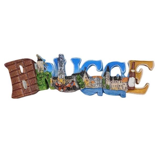 Bruges Belgium 3D Fridge Magnet Souvenir GiftResin Handmade Brugge Refrigerator Magnet Home Kitchen Decoration CollectionXJ240809