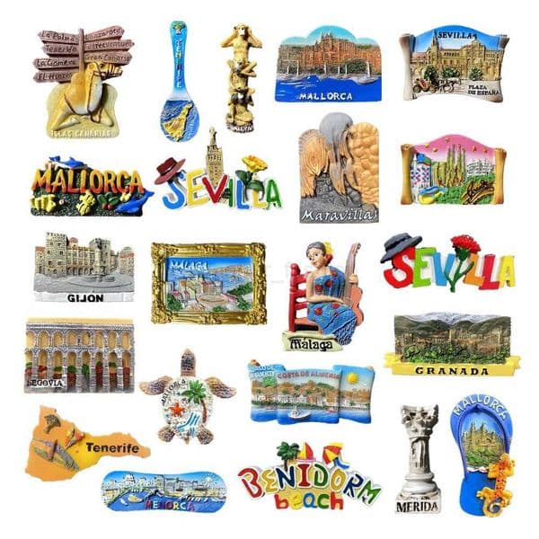 Spain 3D Resin Refrigerator Magnet Tourist Souvenirs StickersHome Kitchen Decoration Fridge Magnet Message StickerXJ240809