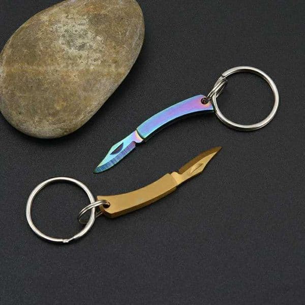 Stainless steel detachable express box folding blade portable keychain small hanging knife W240808