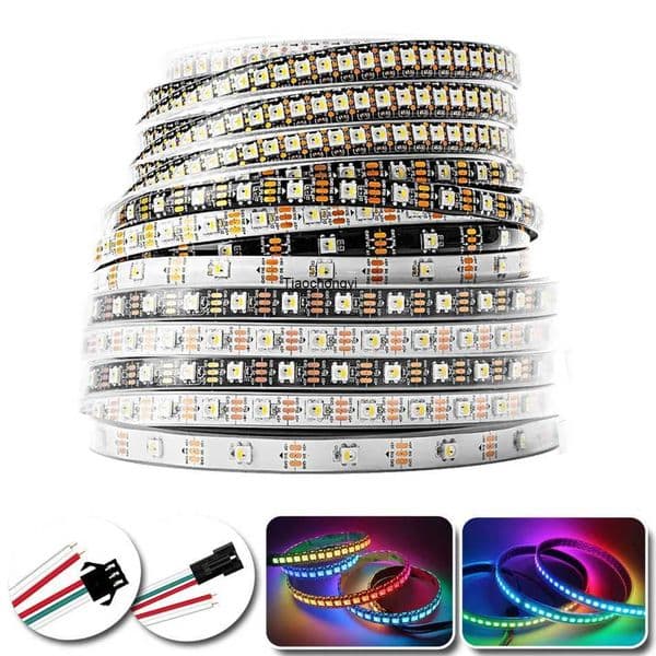 SK6812 IC RGBW RGBWW LED light strip DC5V 4 in 1 Similar WS2812B LEDs Individual Addressable 30LEDs/m 60LEDs/m led Lights Tape Y240808