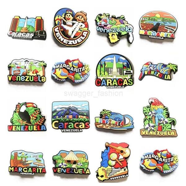 South America Venezuela Margarita Caracas Rubber Fridge Magnet Message Sticker Decoration Magnetic RefrigeratorXJ240809