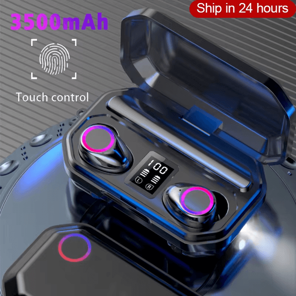 M12 TWS Earphone 52 Wireless Headphones Hifi Stereo Earbuds 3500mAh Power Bank Headset Hearing Aids With Mic Handfree Z260530