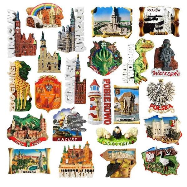 Europe Poland 3D Fridge Magnets Tourism Souvenir Refrigerator Magnets Sticker Collection Handicraft Decoration ArticlesXJ240809