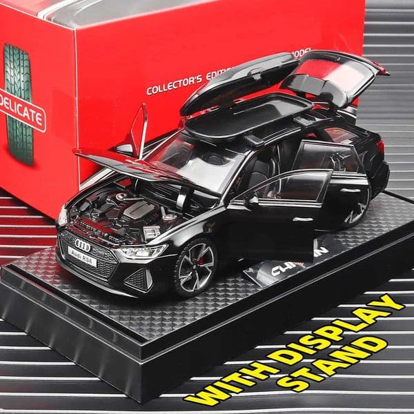 Plane 1 32 Rs6 Model Car Black Edition slot car Customized Kids Realistic Simulation Diecast Metal Perfect Gift For Boys Car Track