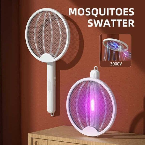 Mosquito Killer Racket Lamp USB Charging Bug Zapper Insect Repellent Electric Shock Garden Swatter Y240810