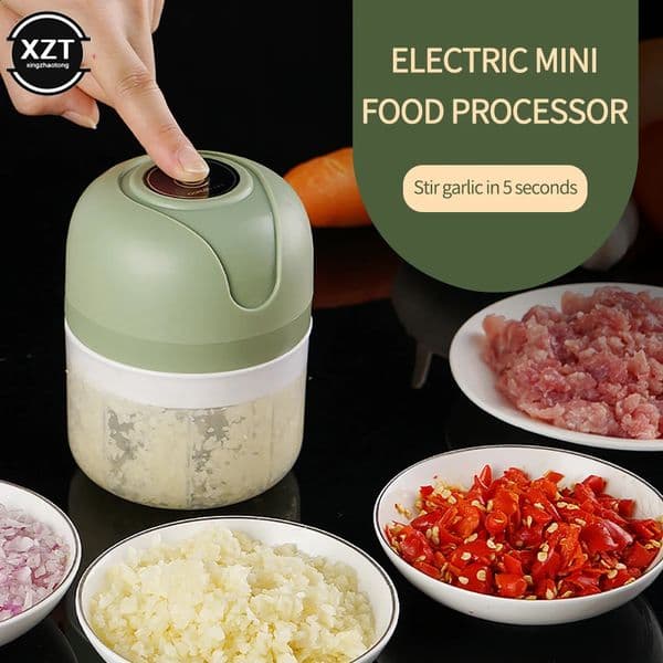 Electric Mini Garlic Chopper USB Meat Grinder Garlic Masher Durable Ginger and Vegetable Crusher Kitchen Utensils 240809