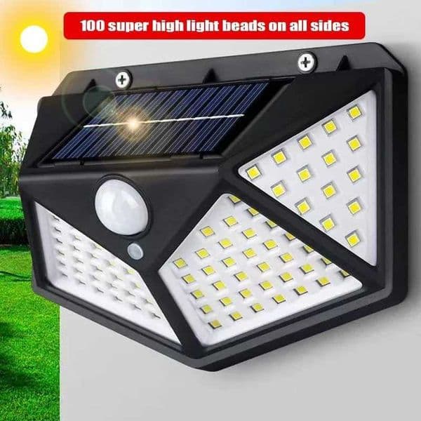 1/2/4/6Pcs 100 LED Wall Lights Outdoor Solar Lamp PIR Motion Sensor Solar Powered Sunlight Street Light for Garden DecorationCL240809