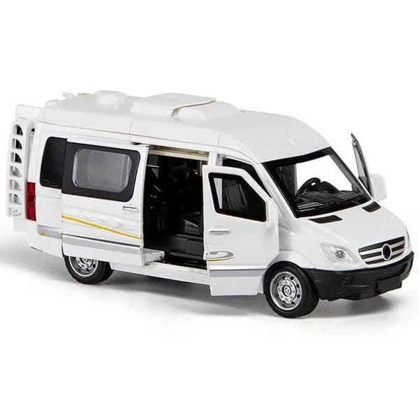Plane 1 slot car 32 Alloy Diecast Sprinter MPV Van Toy Car Pull Back Sound Light Doors Openable Collection Toys Vehicle Gift For Kid Car Track