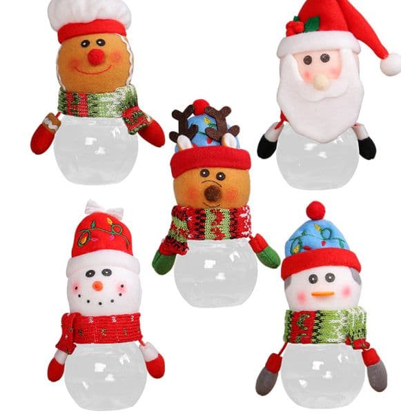 Christmas Decorations Candy Jar Plastic Theme Storage Box Xmas Party Kids Gift Drop Delivery Home Garden Festive Supplies Dhxer